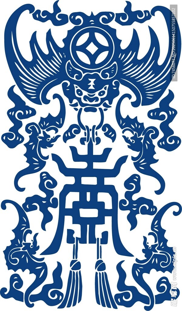 中式传统青花瓷纹图案