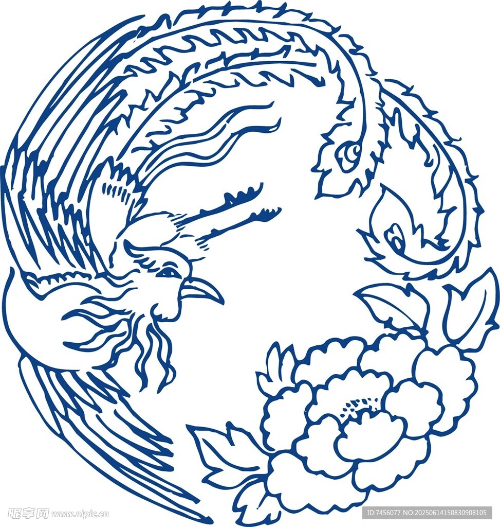 凤凰牡丹图