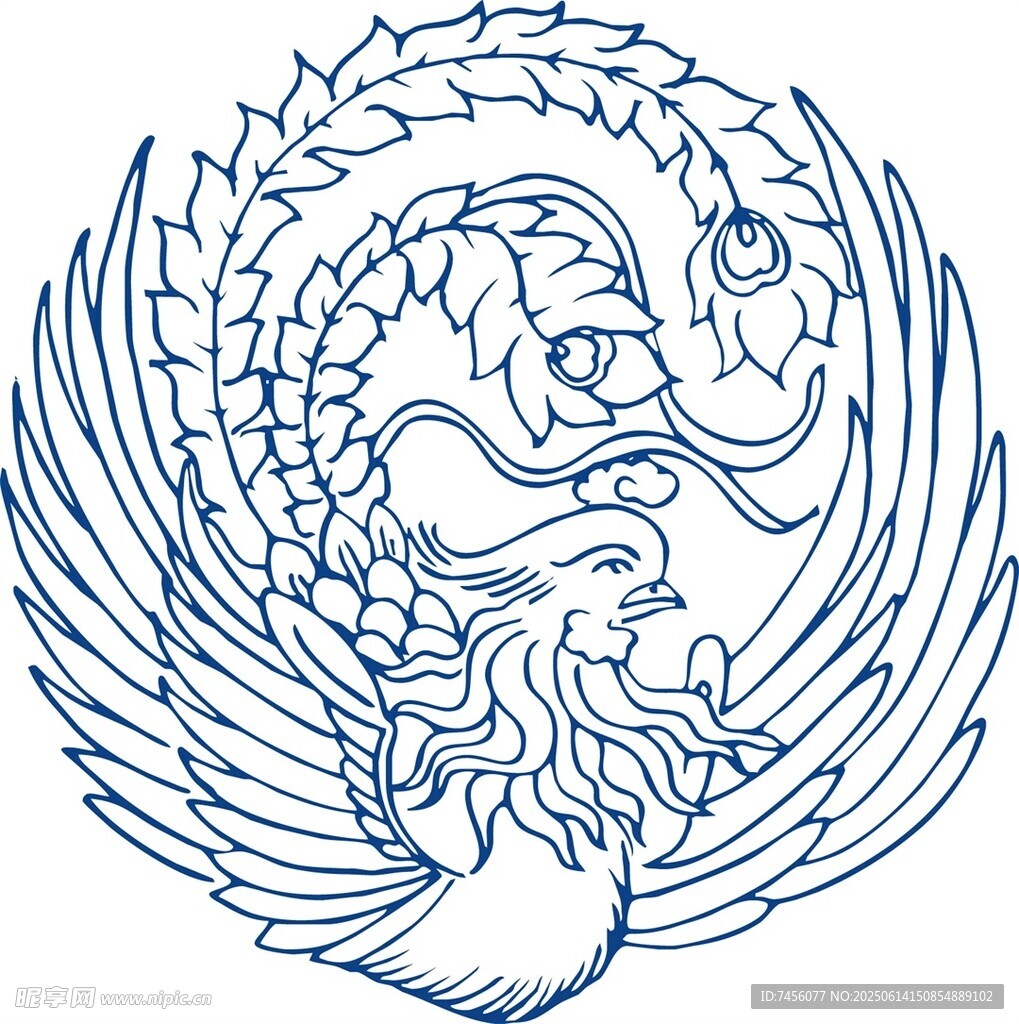 传统凤凰纹样图案