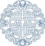 中式传统福寿纹图案