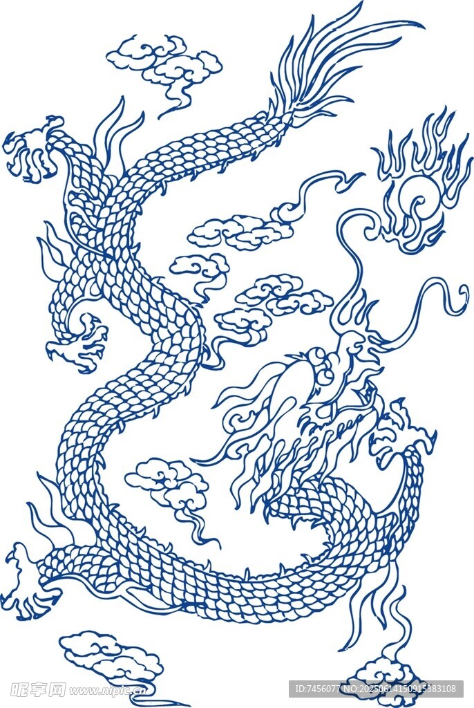传统中式龙纹图案设计