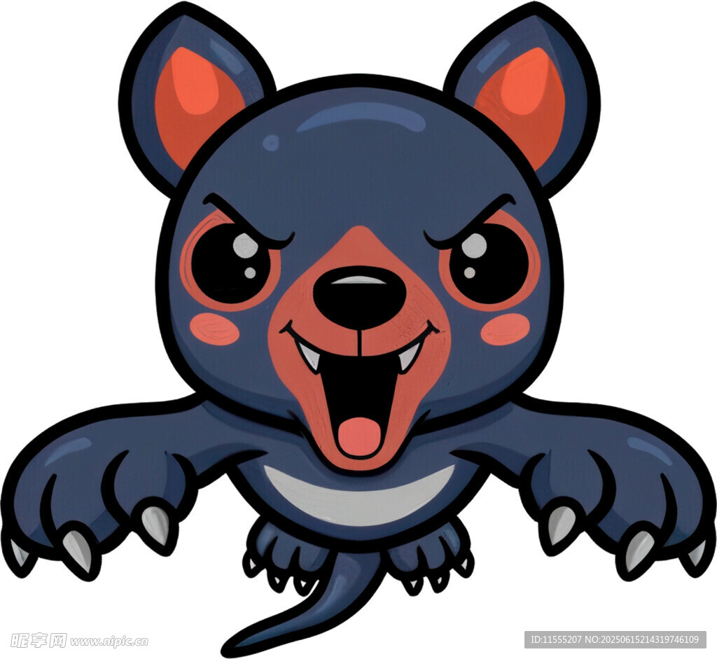 可爱卡通小恶魔犬形象