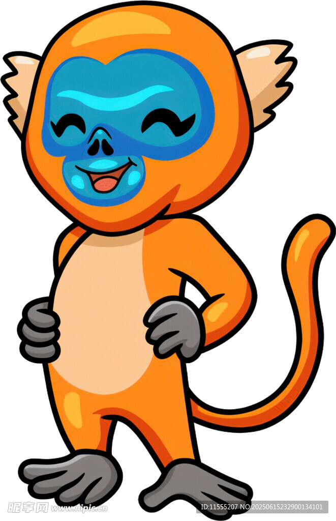 橙色猴子卡通形象