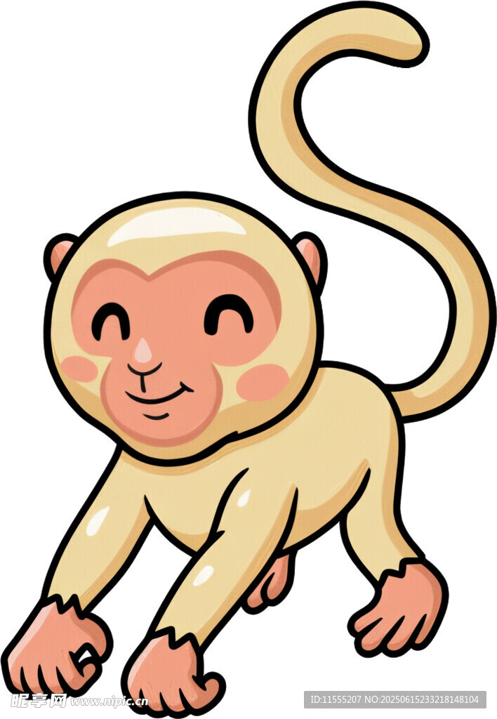 可爱小猴子爬行