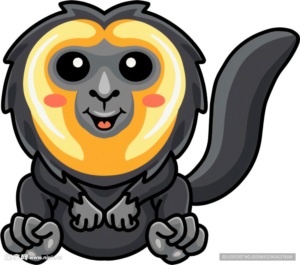 可爱卡通狨猴形象