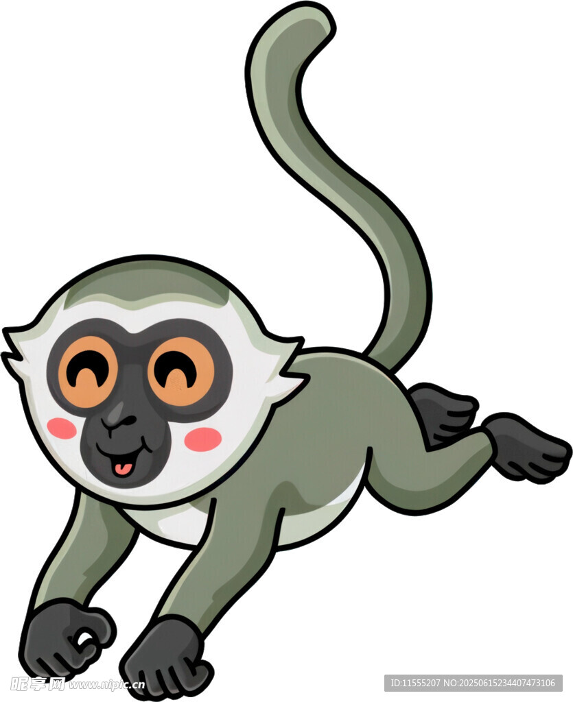跳跃的可爱小猴子