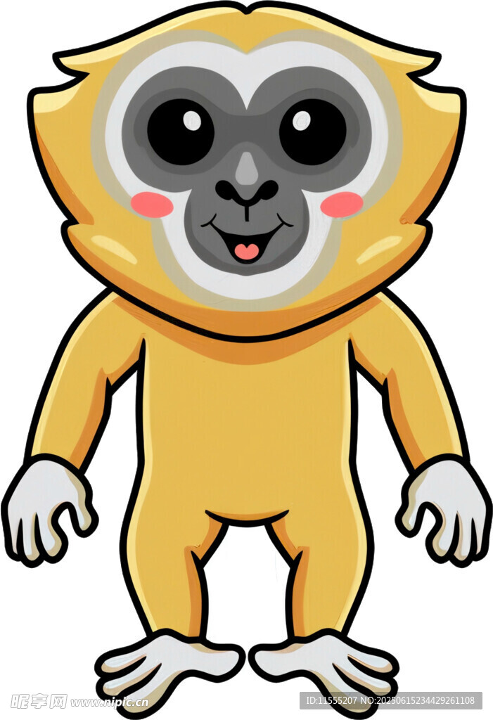 可爱黄色小猴卡通形象