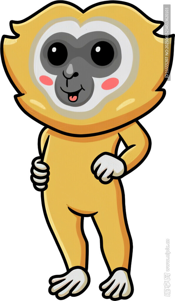 可爱卡通猴子人偶形象