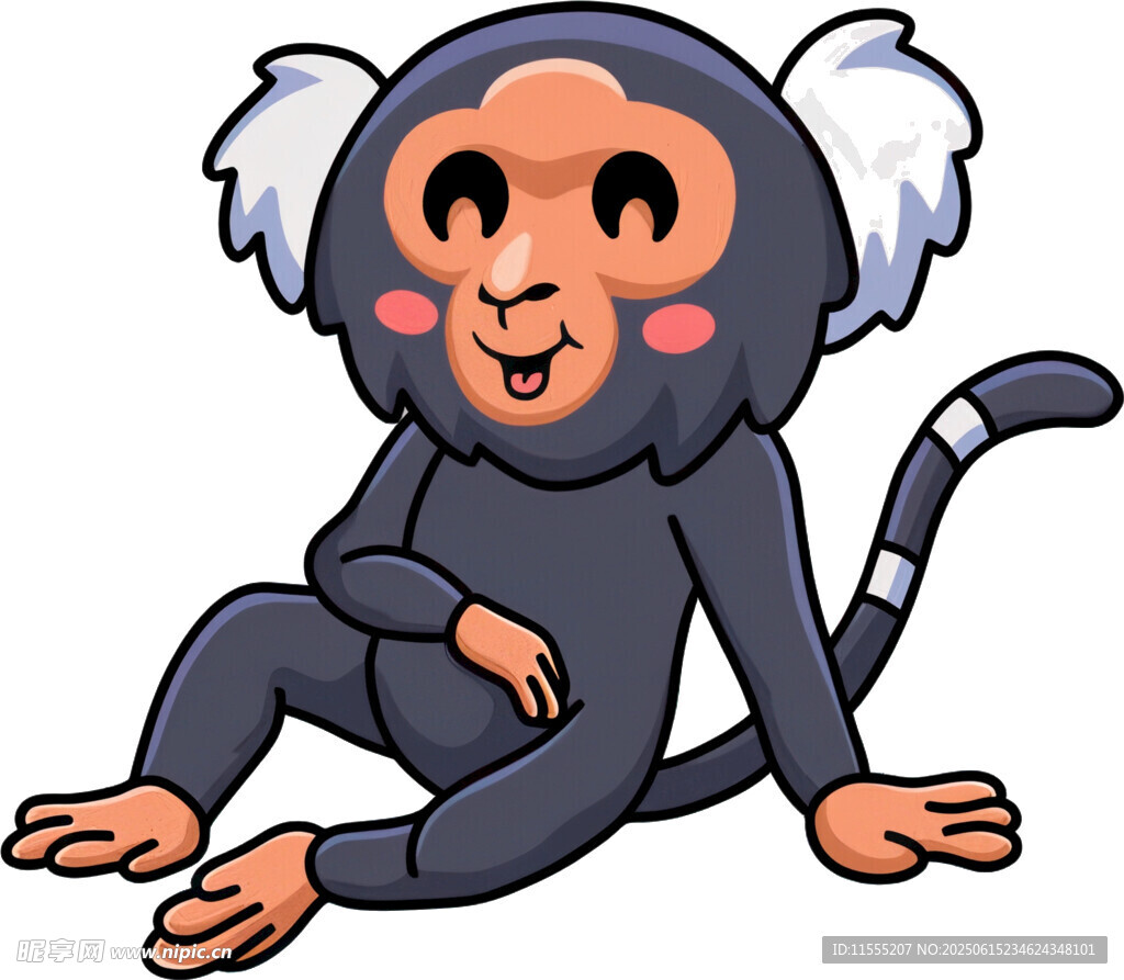 可爱黑猴子卡通形象