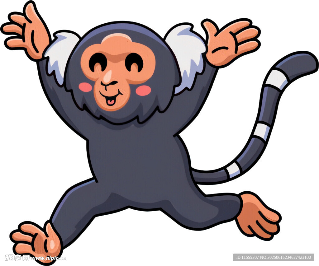 跳跃的可爱小猴