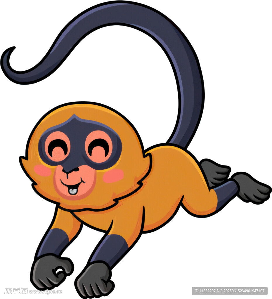 跳跃的可爱小猴子