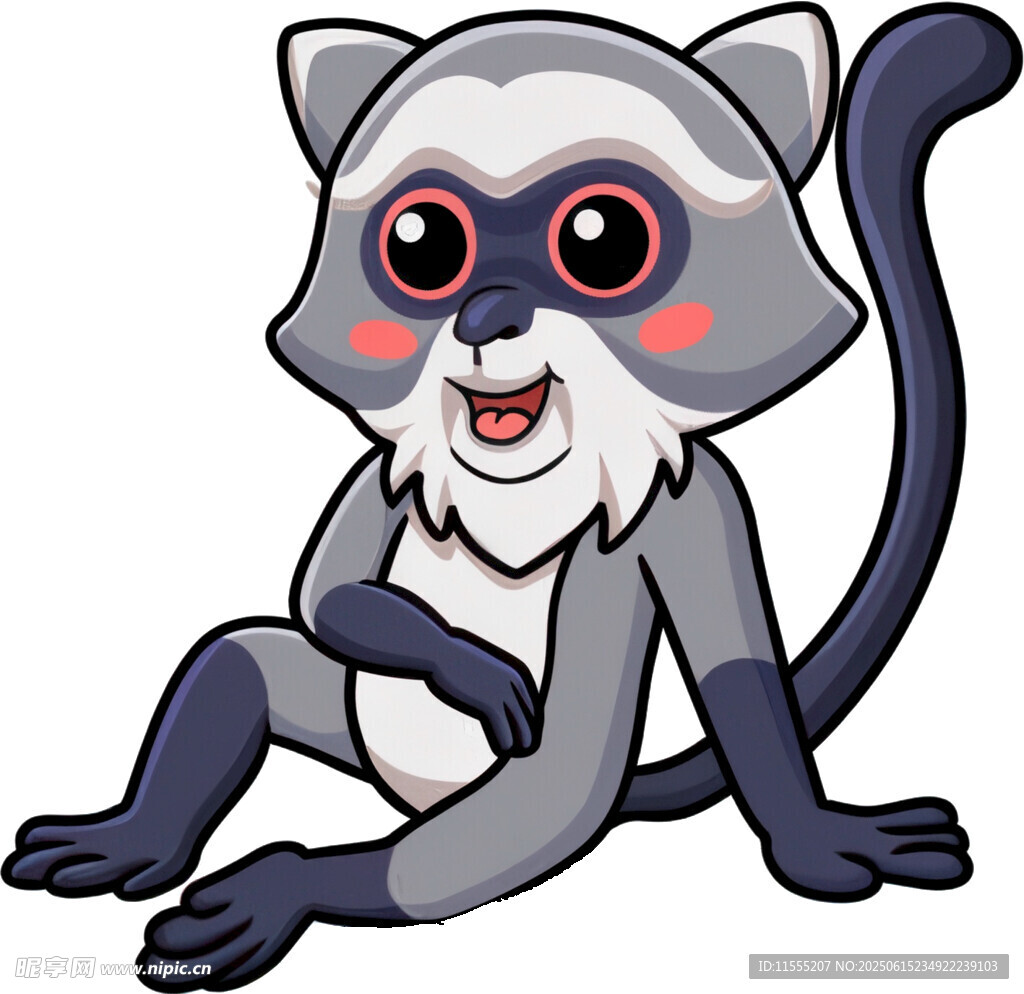 可爱狐猴卡通形象