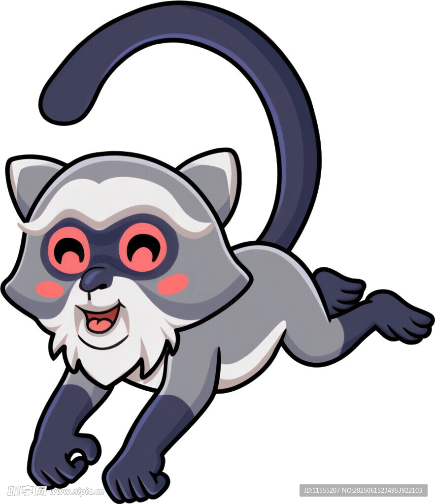 跳跃的可爱狐猴