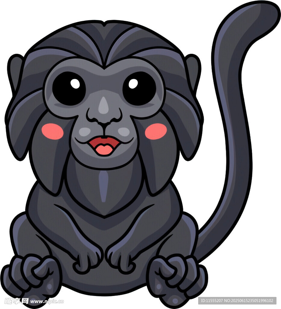 可爱黑猴子卡通形象