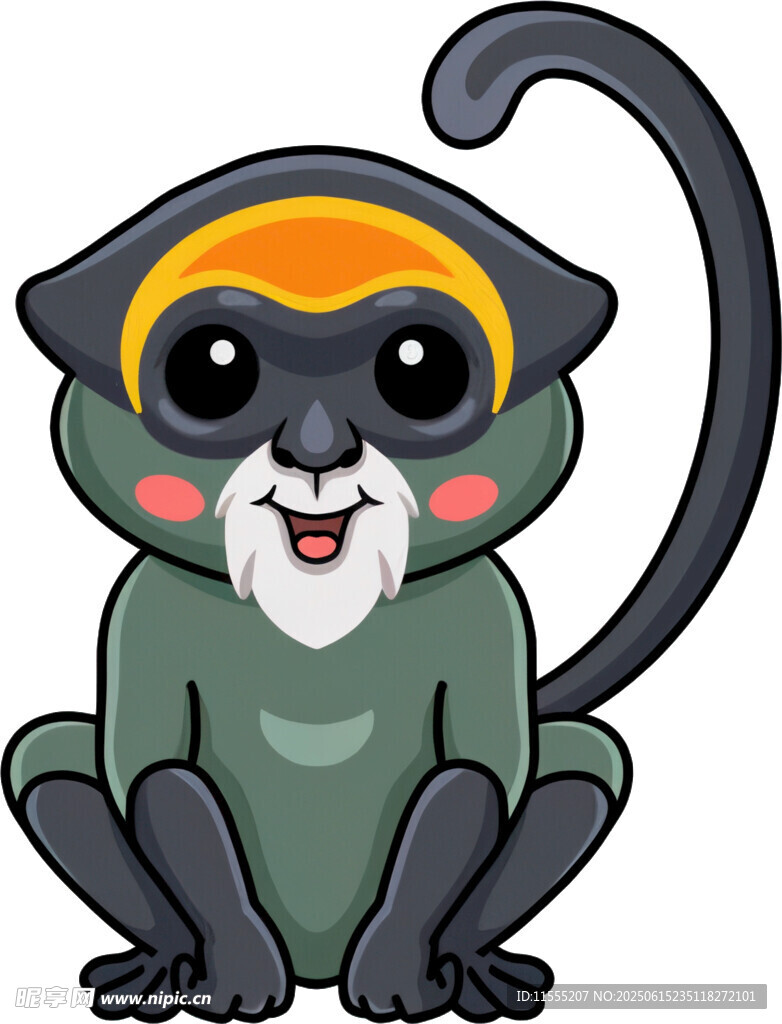 可爱绿猴卡通形象