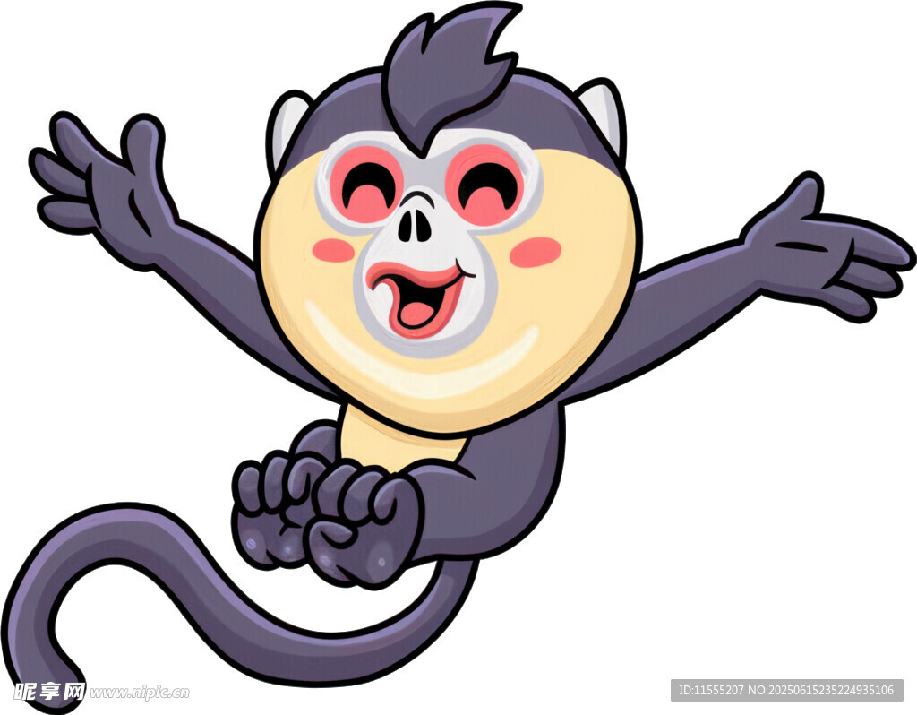 跳跃的卡通猴子