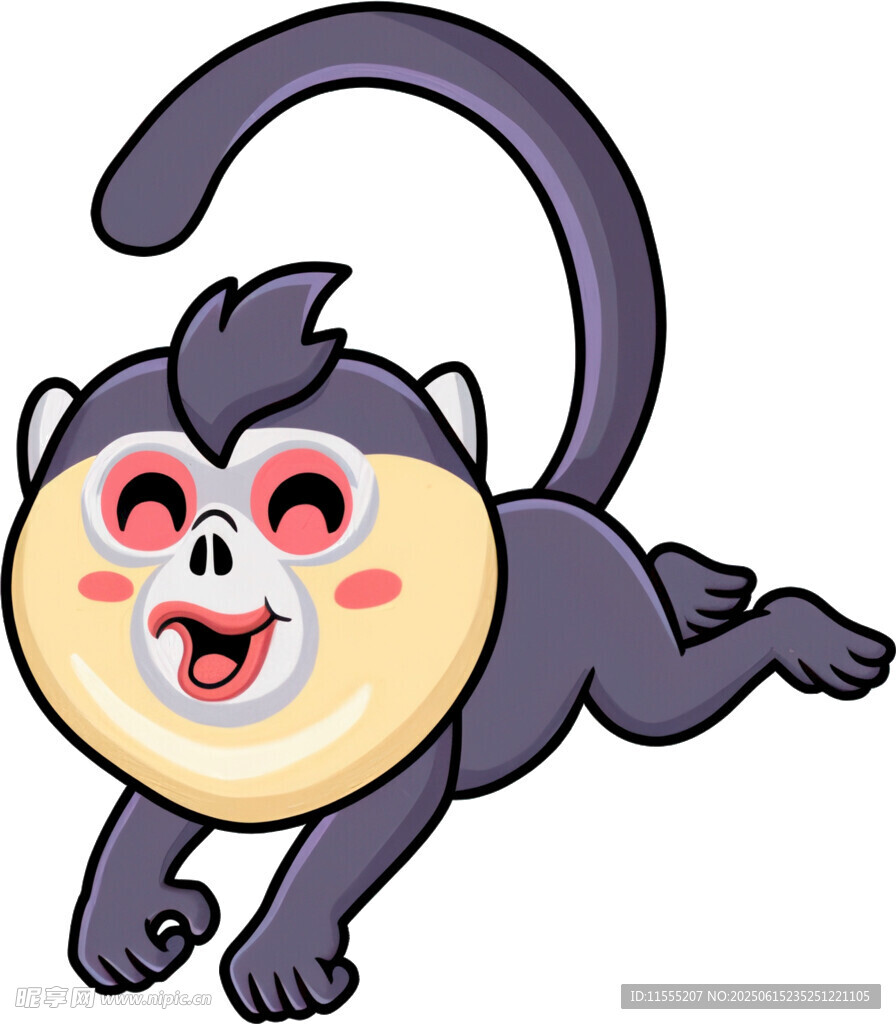 跳跃的卡通小猴