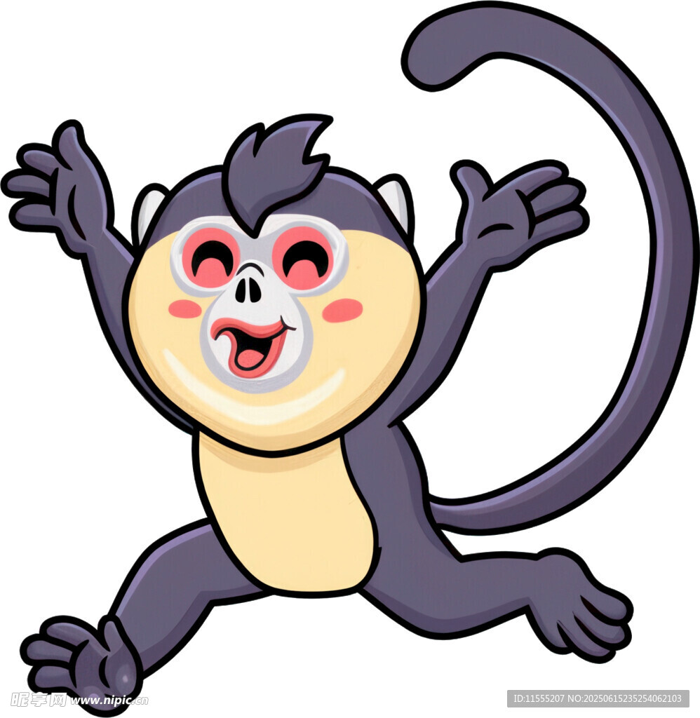 跳跃的可爱小猴