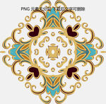 精美金色花纹装饰图案