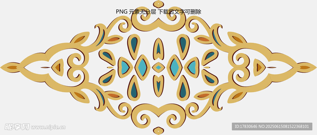 金色复古花纹装饰图案