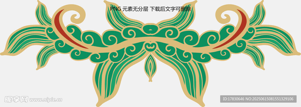 绿色精美传统花纹图案
