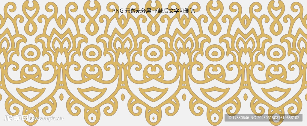 金色花纹图案设计元素