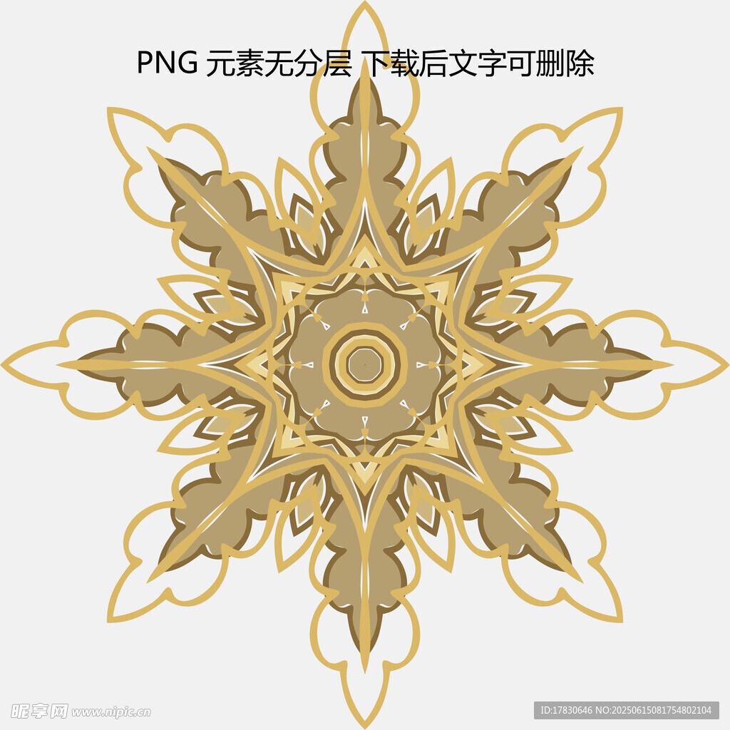 金色华丽花纹图案