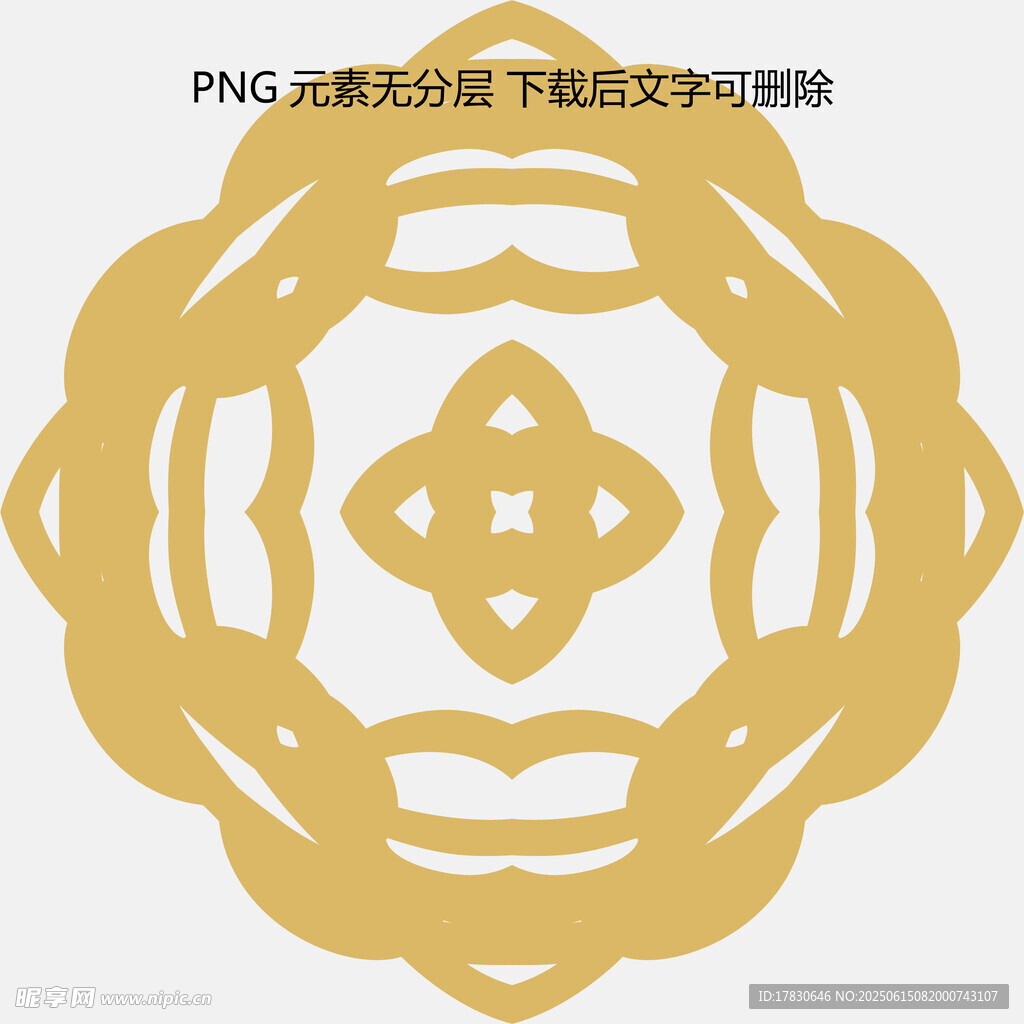 金色几何花纹装饰图案