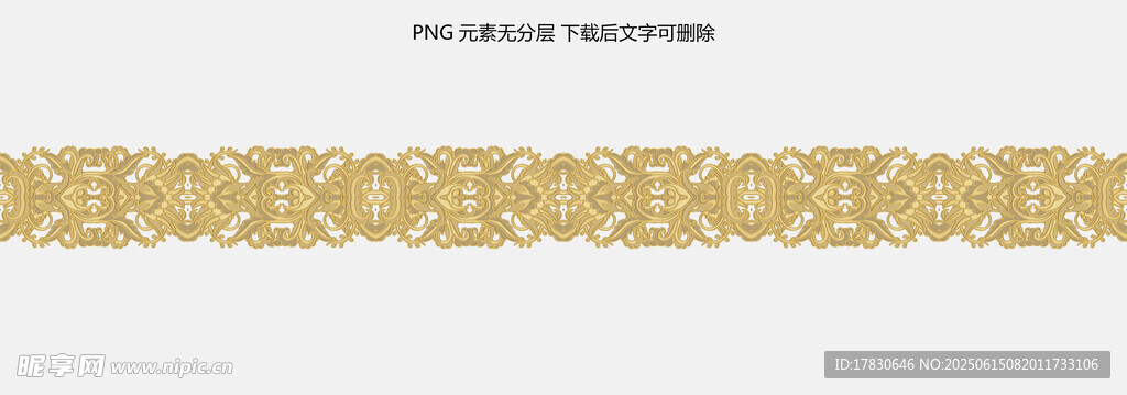 金色花纹边框图案