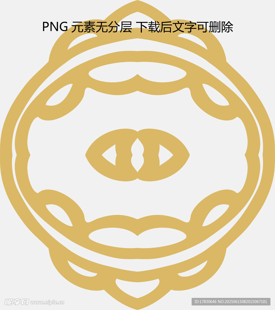 金色神秘眼形装饰图案