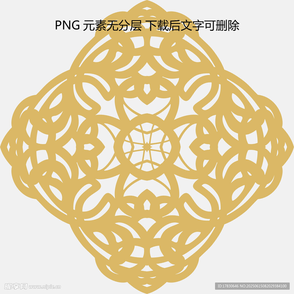 金色镂空花纹装饰图案