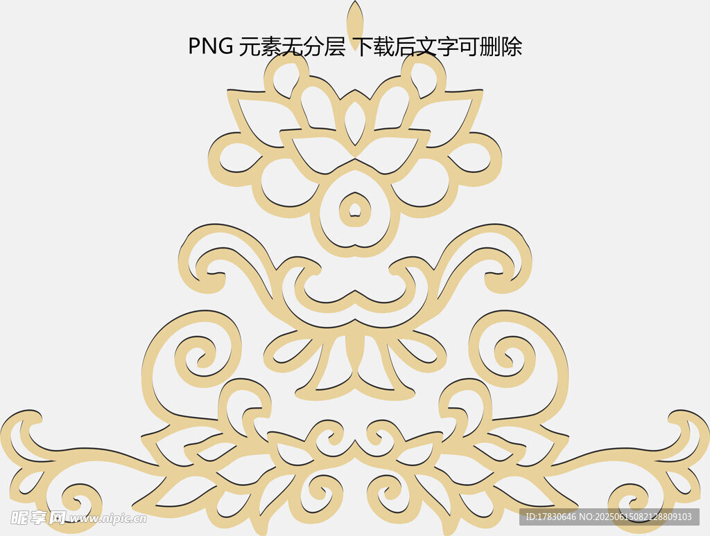 中式金色精美花纹图案