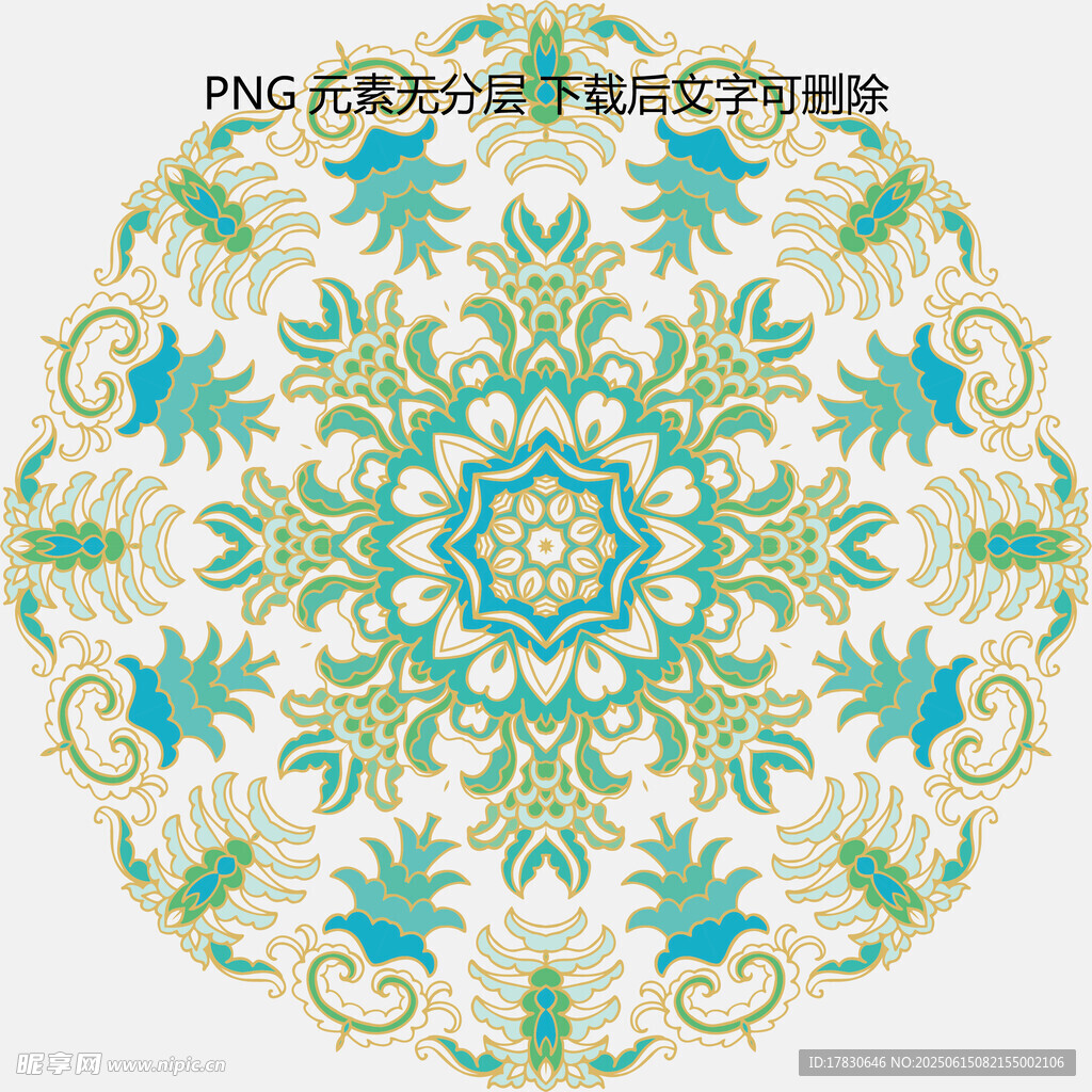 精美圆形花纹图案设计