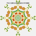 精美传统花卉几何图案纹饰
