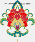 中式传统花卉刺绣图案