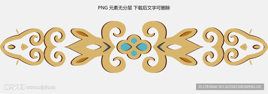 金色华丽花纹装饰图案