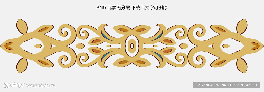 金色华丽花纹装饰图案