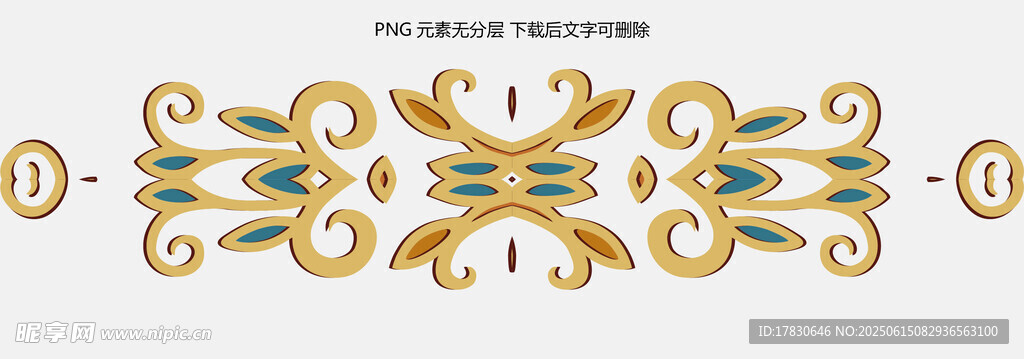 古典金色花纹装饰图案