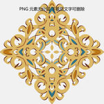 金色华丽对称花纹图案