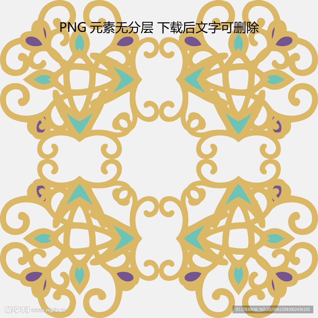精美复古几何花纹图案