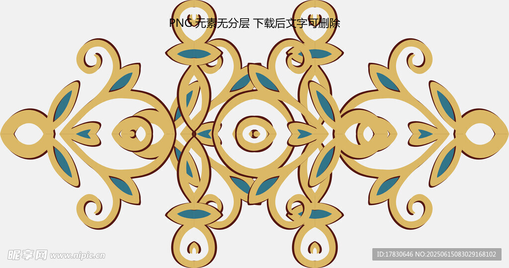 金色花纹装饰图案