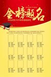 金榜题名荣誉榜展示