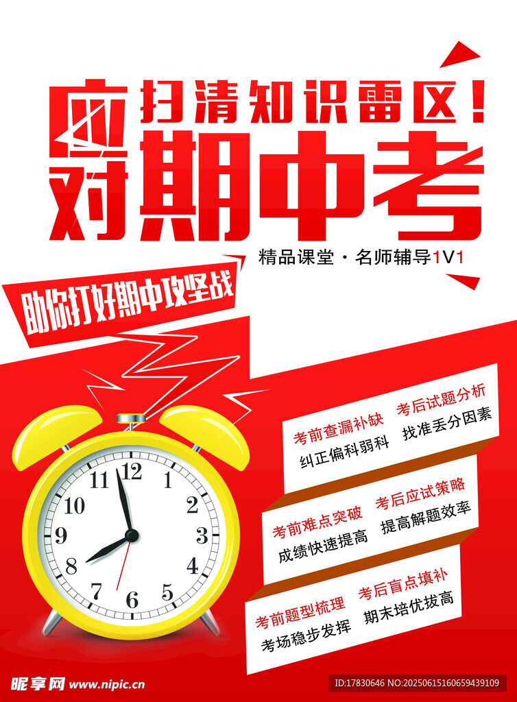 冲刺期中考知识速查海报