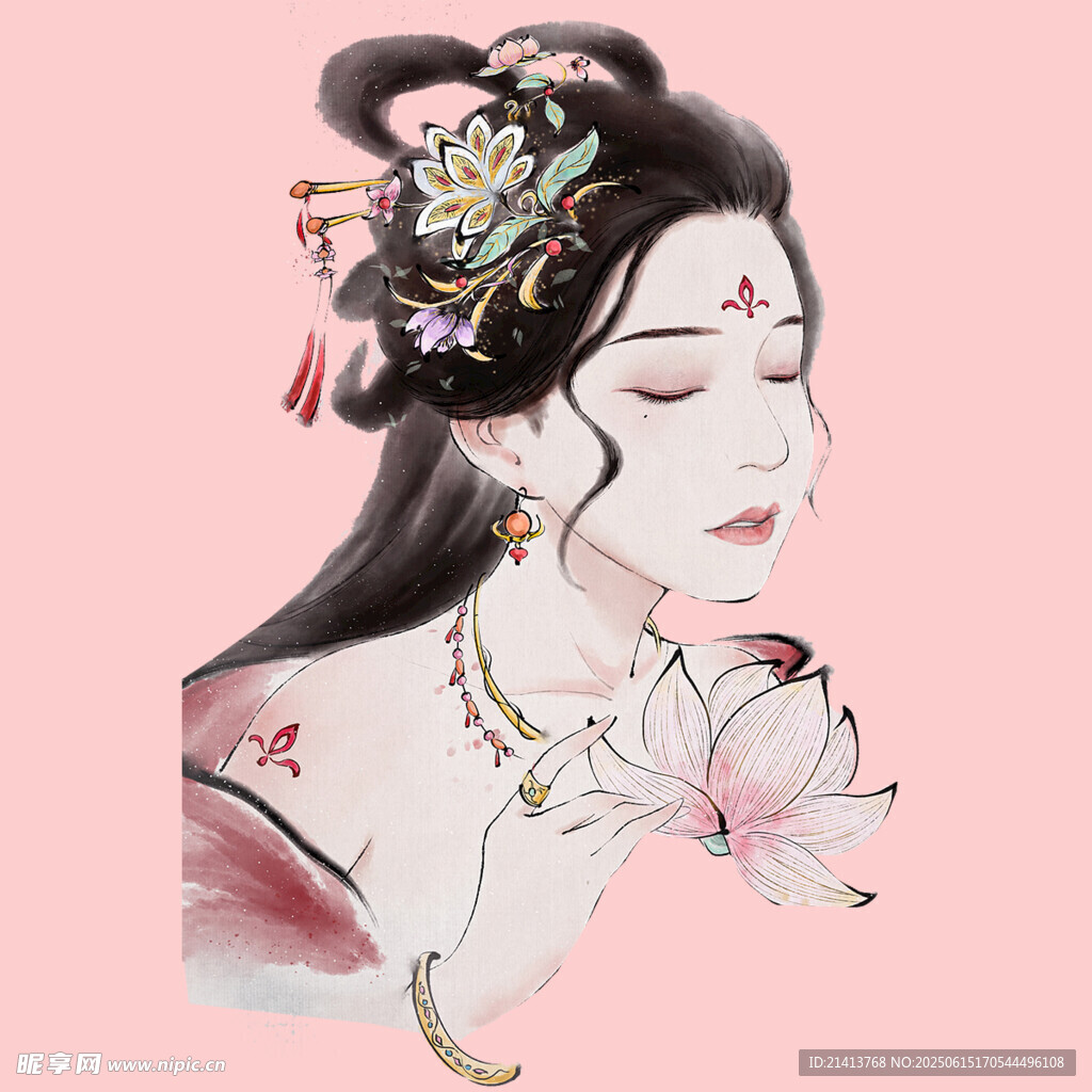 古风优雅的古典美人形象