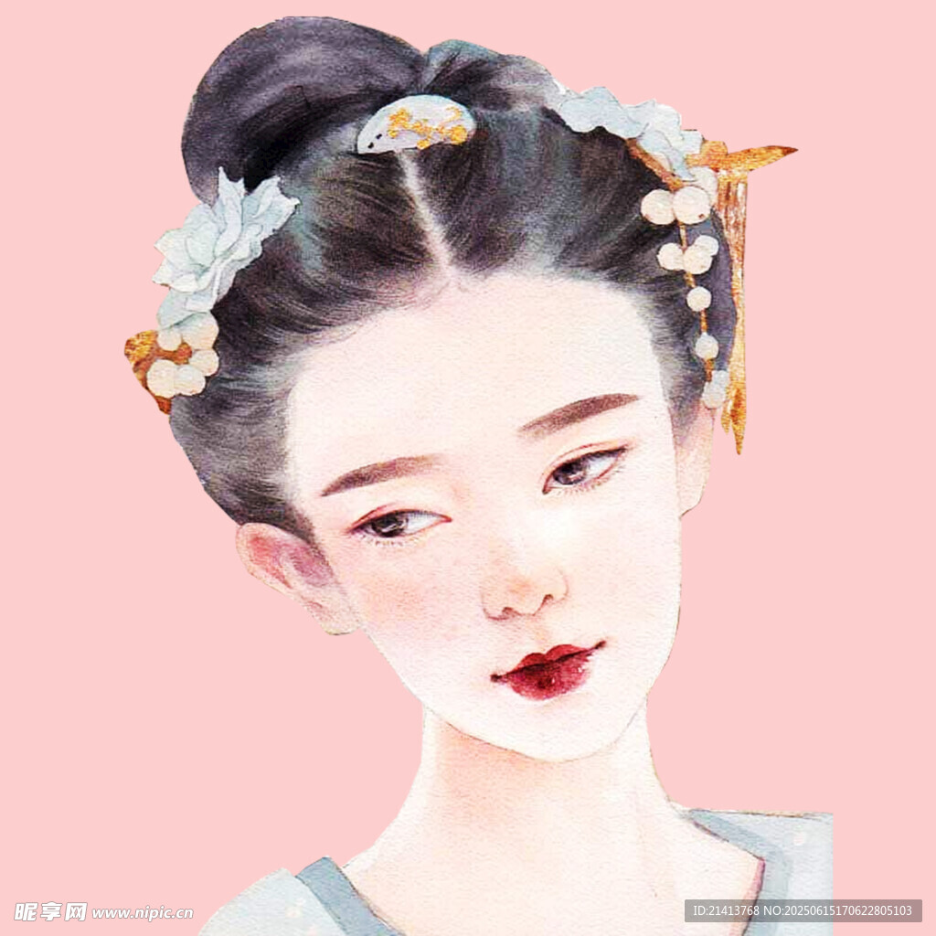 古风发饰美女头像
