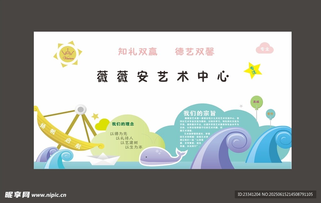 舞蹈艺术中心背景墙设计