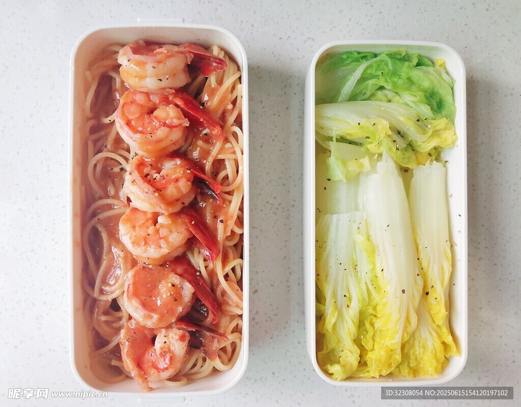鲜虾蔬菜便当