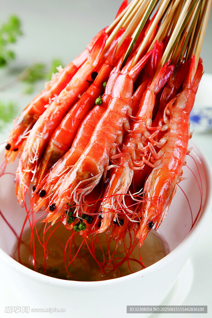 串串鲜虾诱人色泽