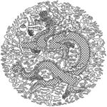 明代龙袍圆形龙纹图案