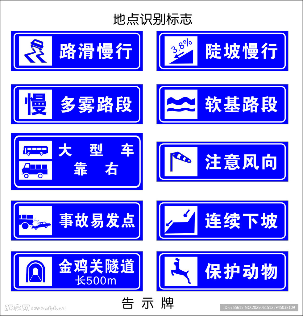 常见高速路标识合集